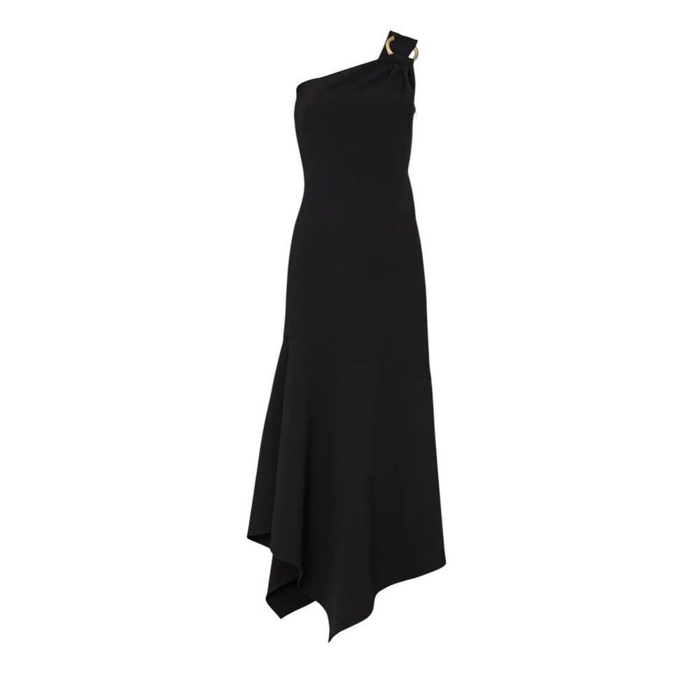 Shoshanna Eonia Black‎ Asymmetrical One Shoulder Dress Size 0 MSRP: $570